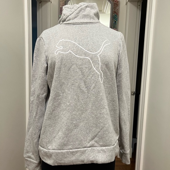 Puma High Neck Pullover Sweater/ Fleece Cotton Blend - Picture 3 of 14